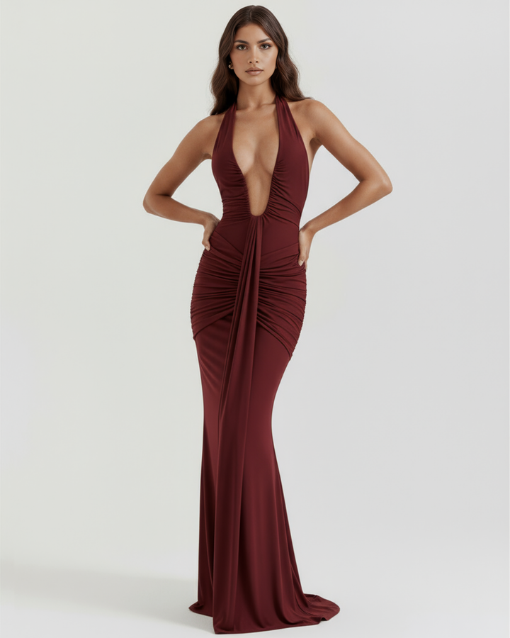 Ariel Maxi Dress - Burgundy