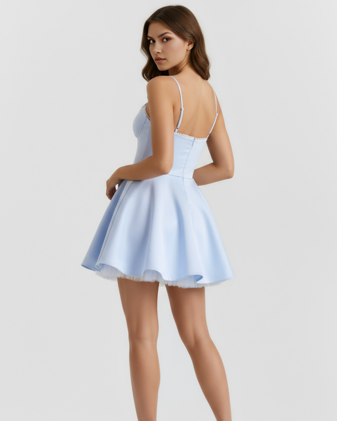 Selene Mini Dress - Baby Blue