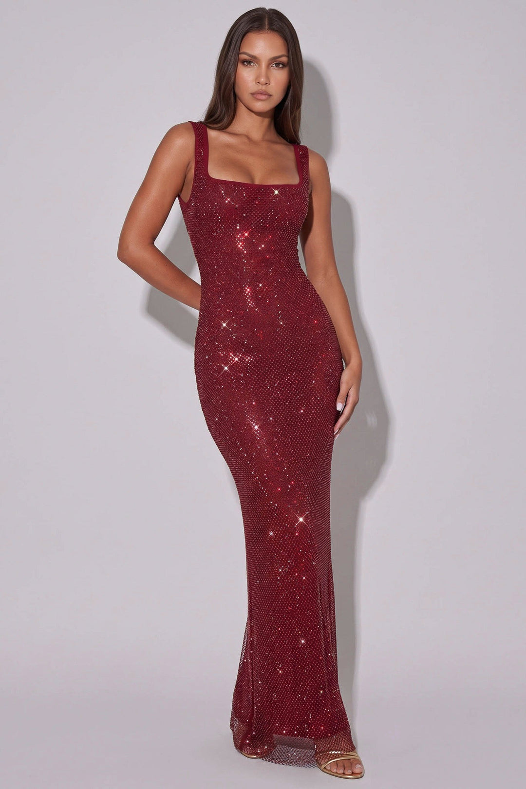 Isabella Maxi Dress - Burgundy