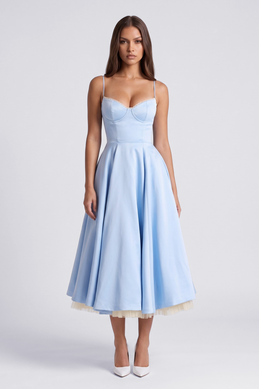 Selene Midi Dress - Baby Blue