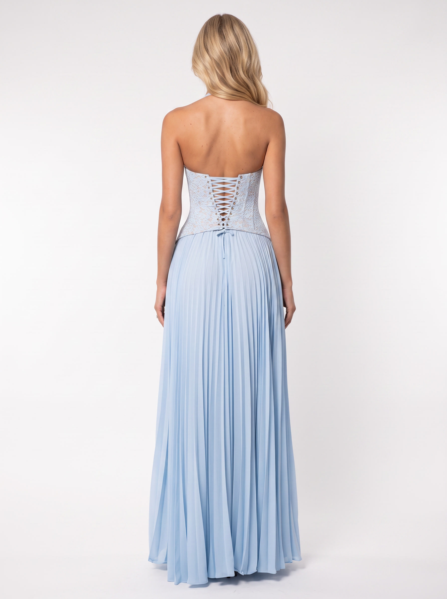 Anneliese Lace Maxi Dress - Blue