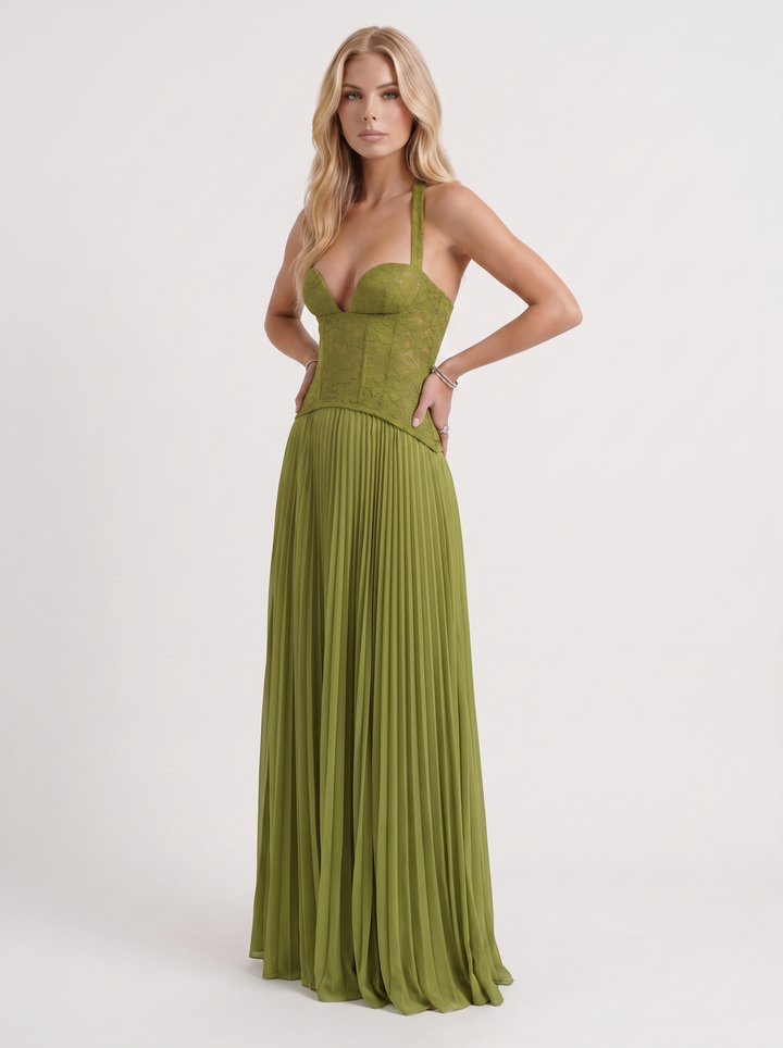 Anneliese Lace Maxi Dress - Green