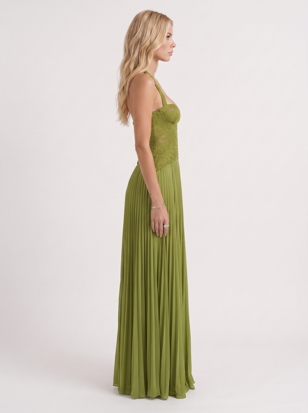 Anneliese Lace Maxi Dress - Green