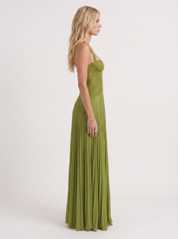 Anneliese Lace Maxi Dress - Green