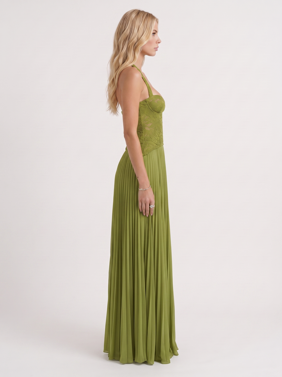 Anneliese Lace Maxi Dress - Green