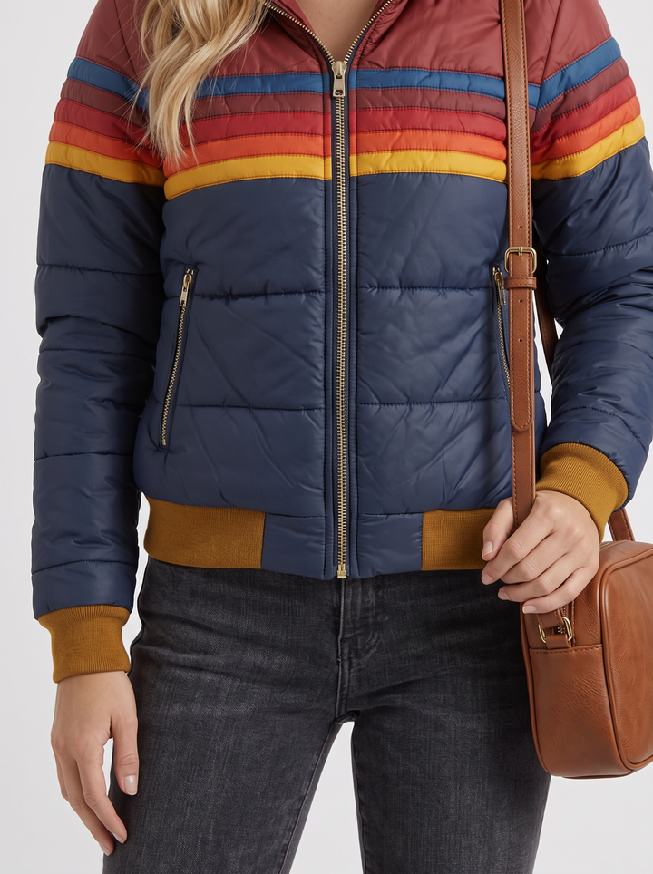 Annika Bomber Jacket - Navy Blue