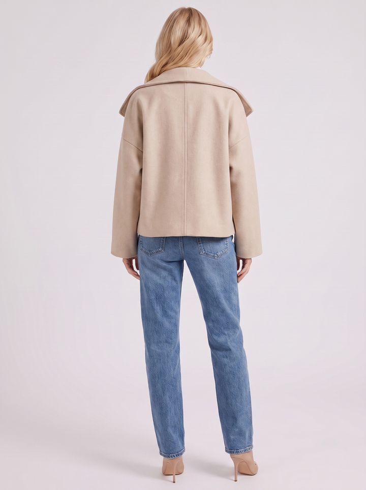 Beatrice Wool Peacoat - Beige