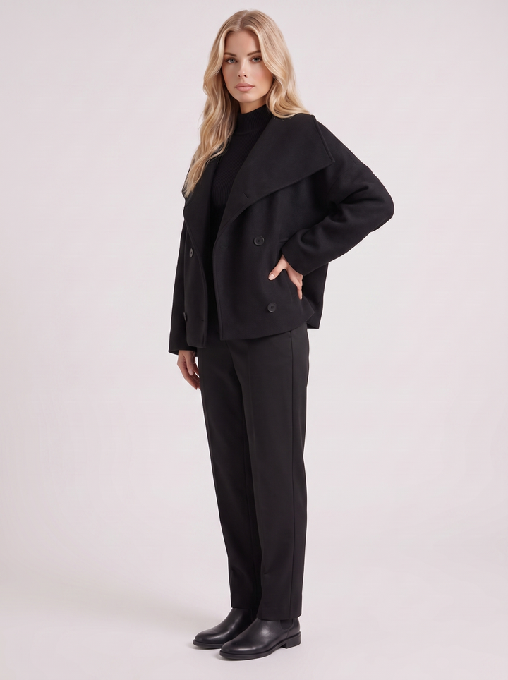 Beatrice Wool Peacoat - Black