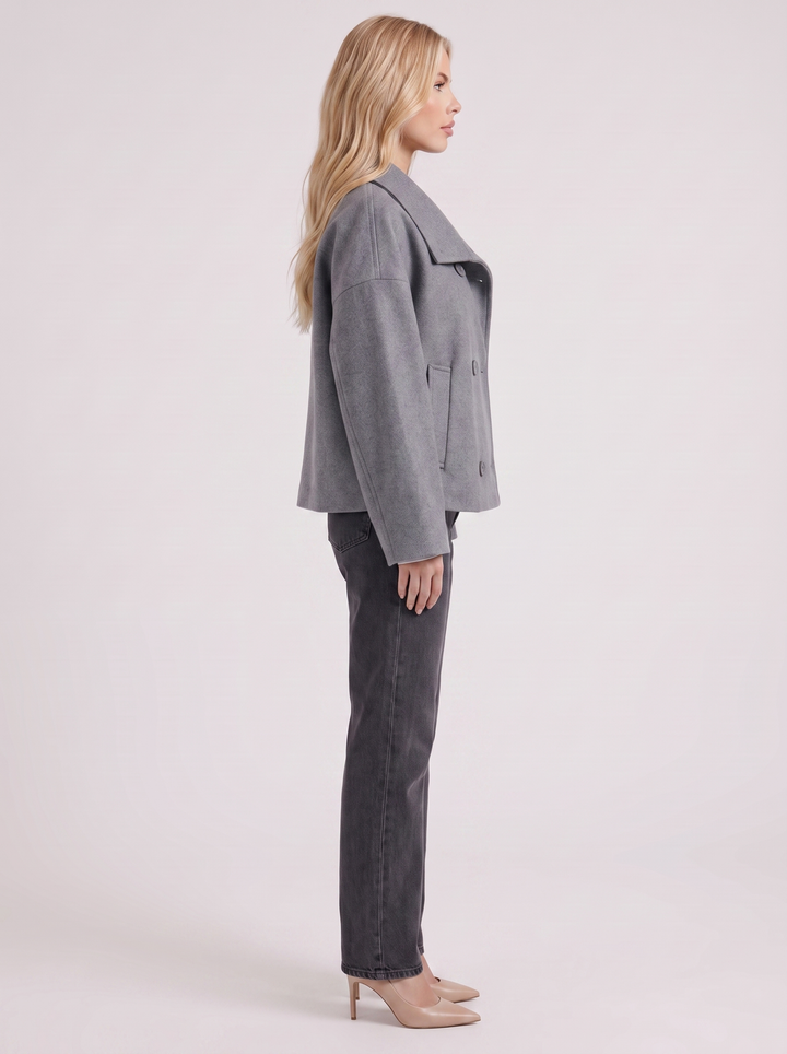 Beatrice Wool Peacoat - Gray