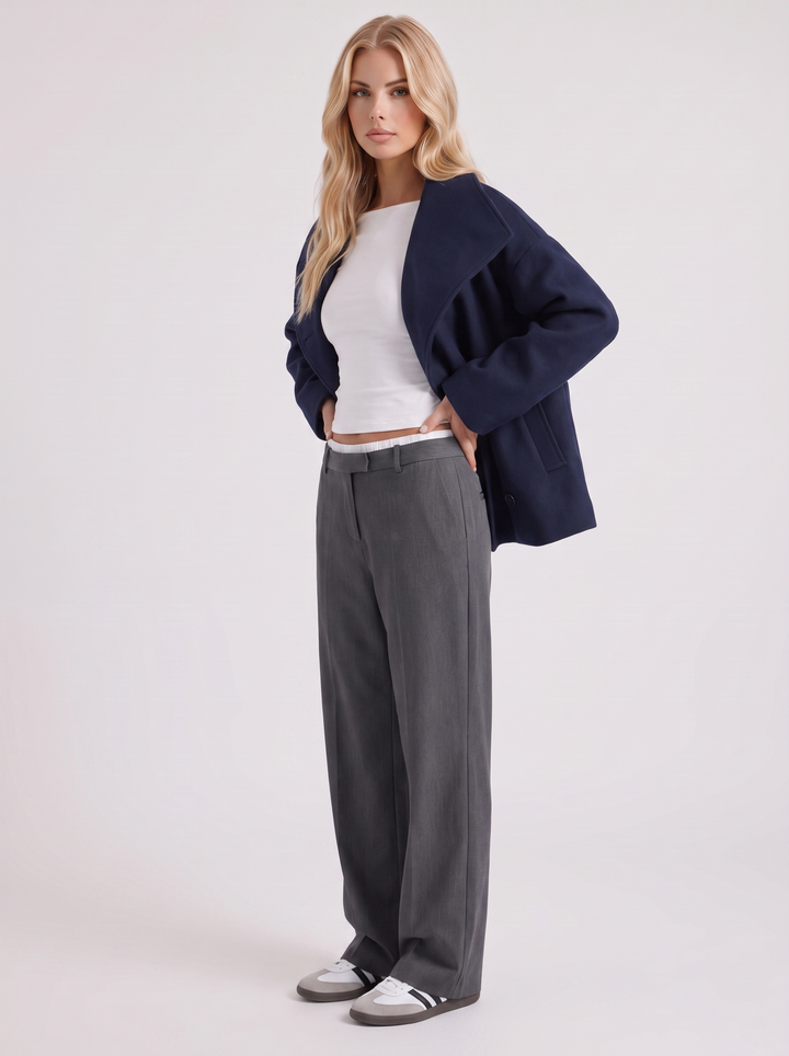 Beatrice Wool Peacoat - Navy