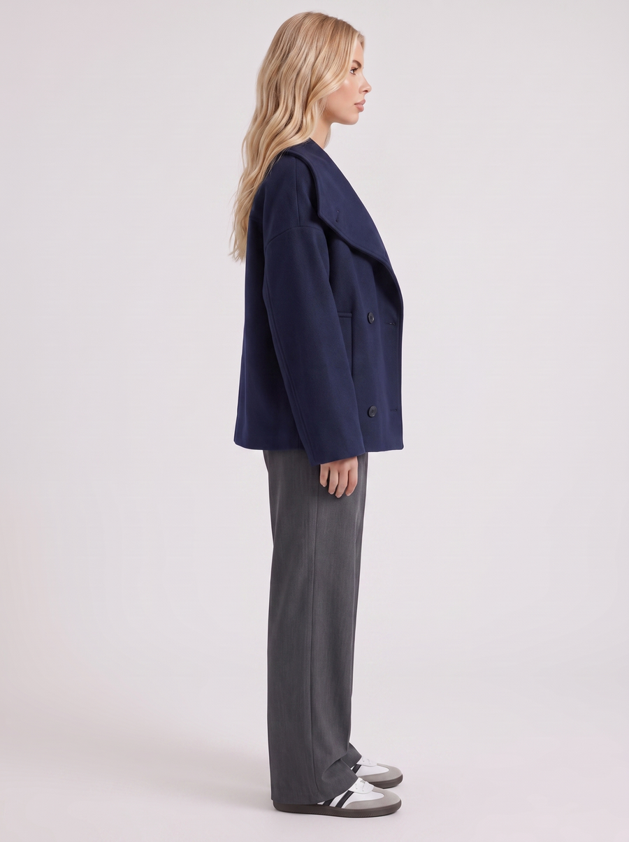 Beatrice Wool Peacoat - Navy