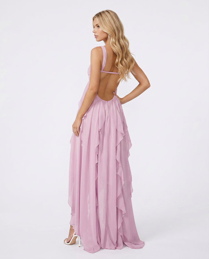 Catherine Halter Maxi Dress - Purple