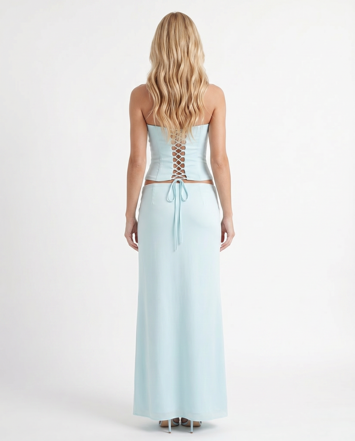 Charlotte Wrap Skirt Set - Mist