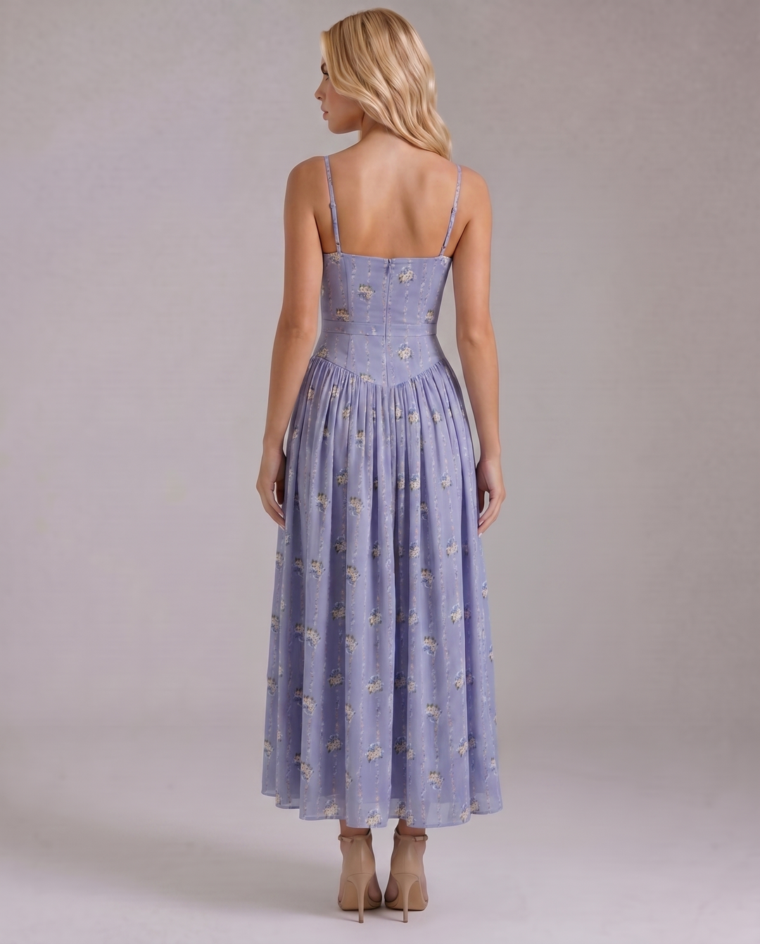 Cielle Floral Midi Dress - Daisies Print