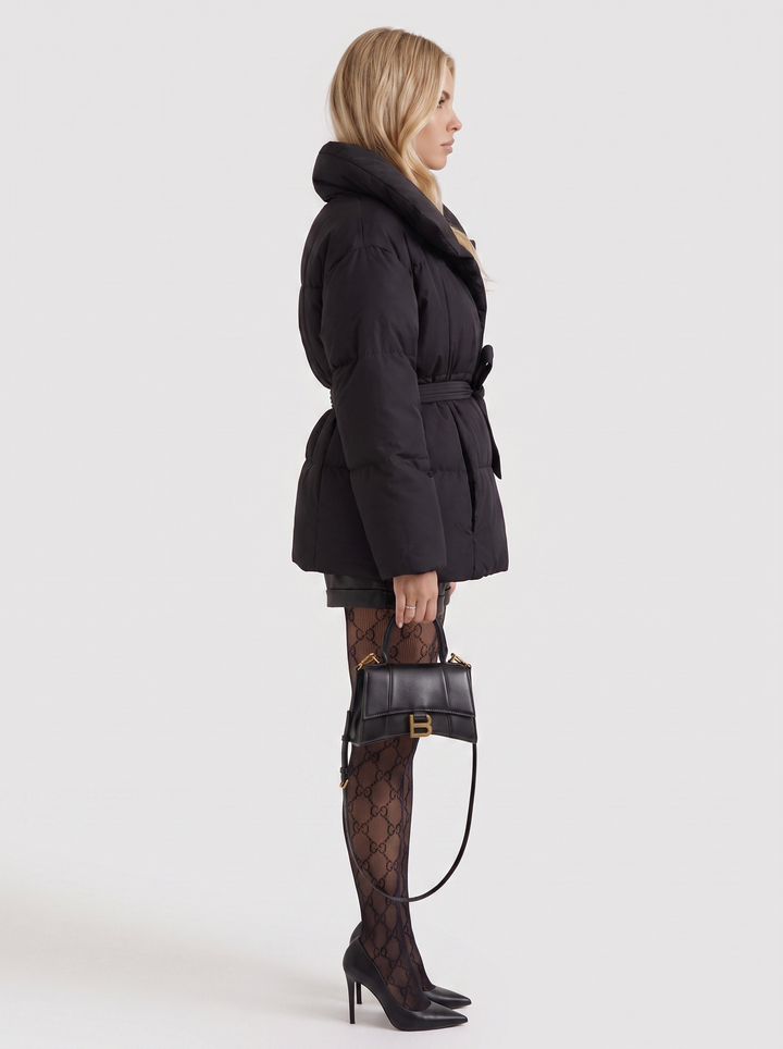 Clementine Belted Jacket - Black