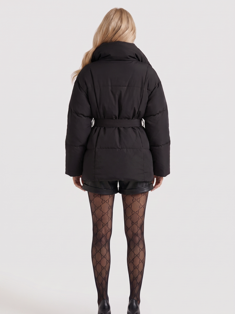 Clementine Belted Jacket - Black