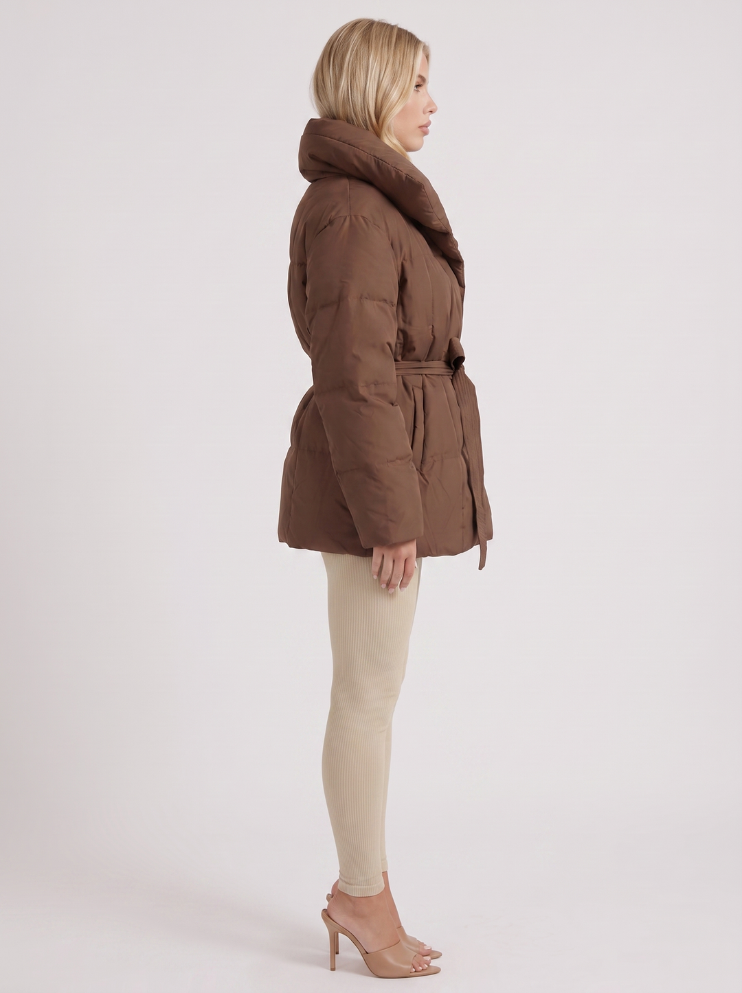 Clementine Belted Jacket - Brown