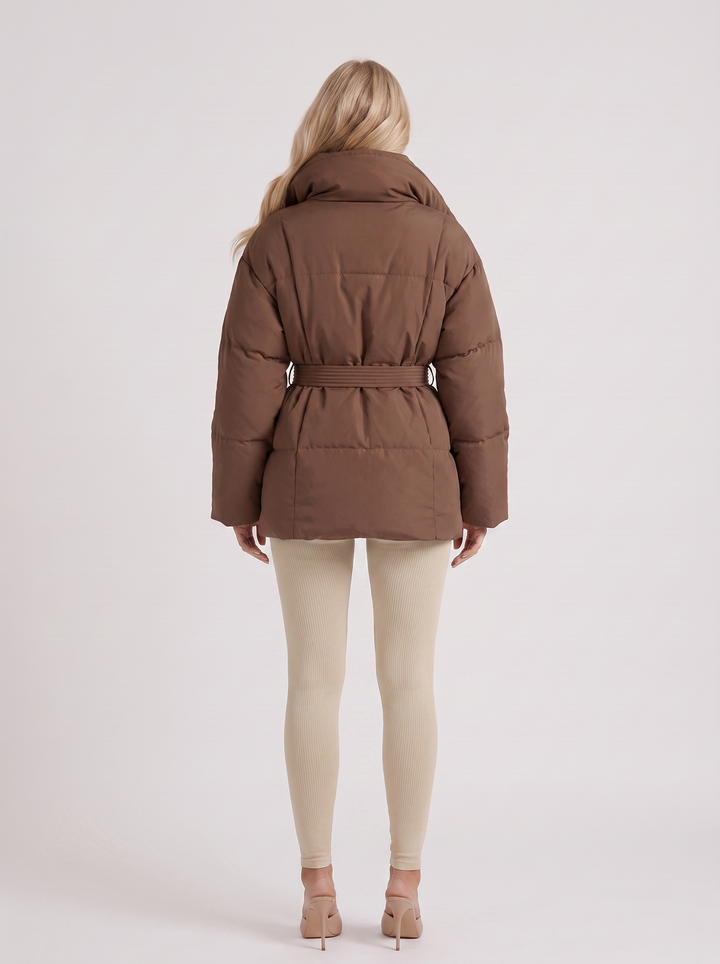 Clementine Belted Jacket - Brown