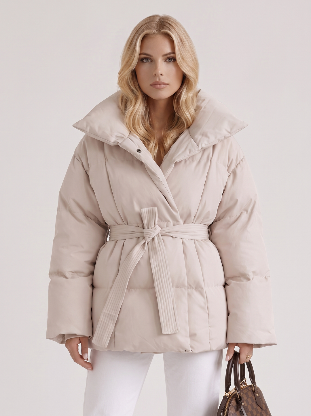Clementine Belted Jacket - Cream
