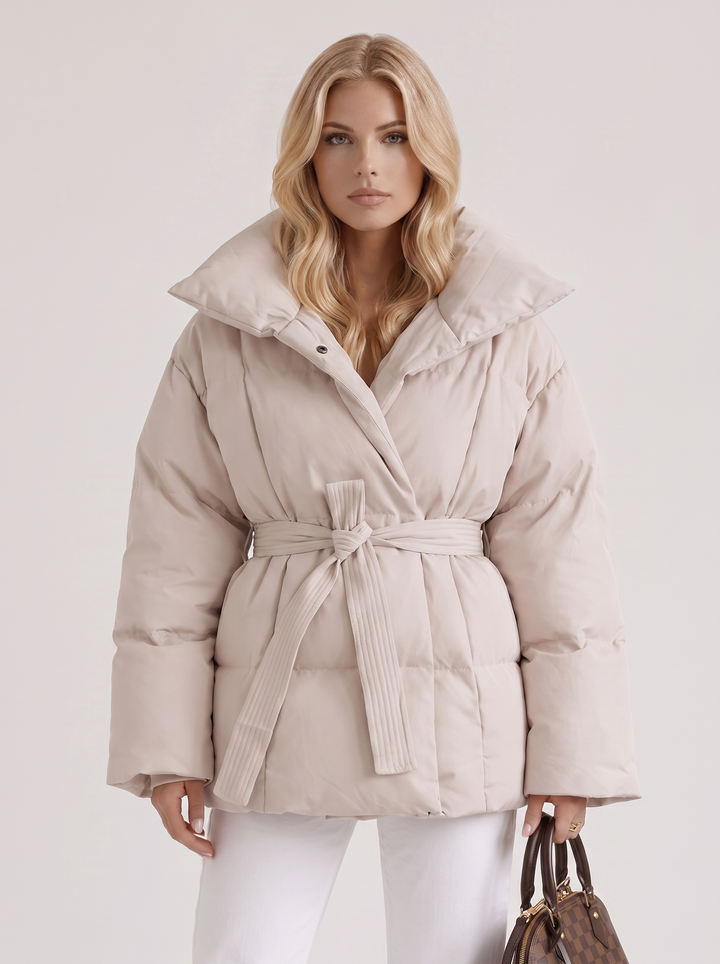 Clementine Belted Jacket - Cream