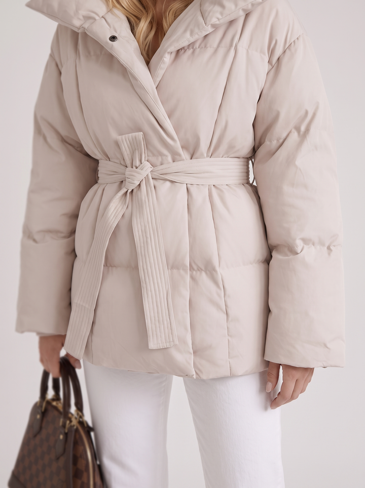 Clementine Belted Jacket - Cream