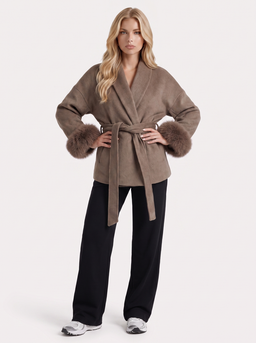 Cordelia Wrap Jacket - Brown