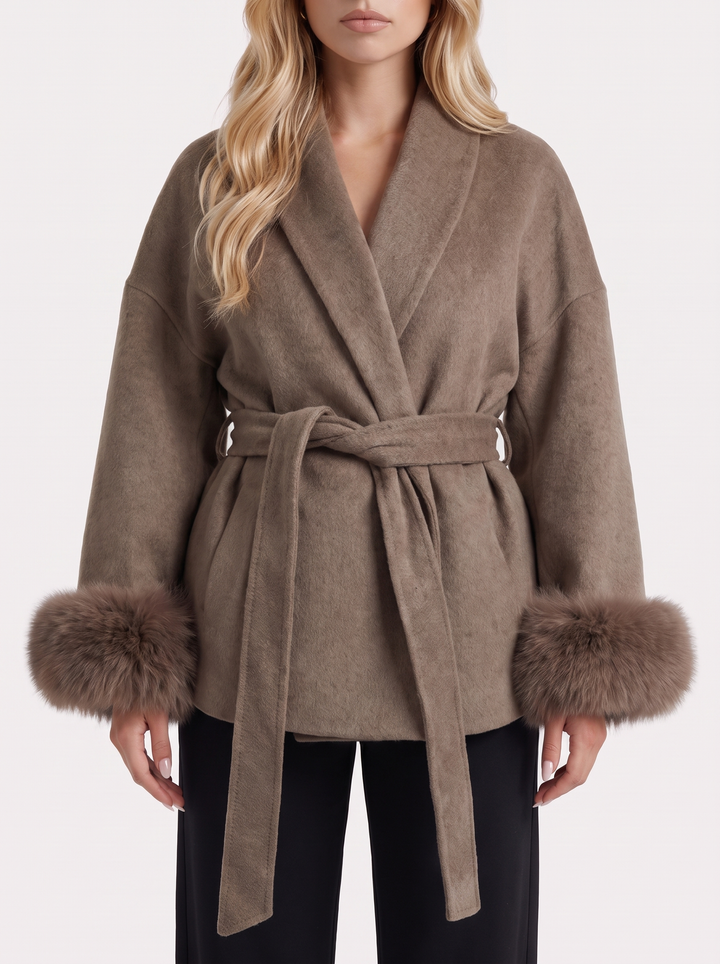 Cordelia Wrap Jacket - Brown