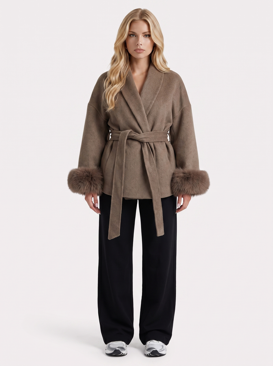Cordelia Wrap Jacket - Brown