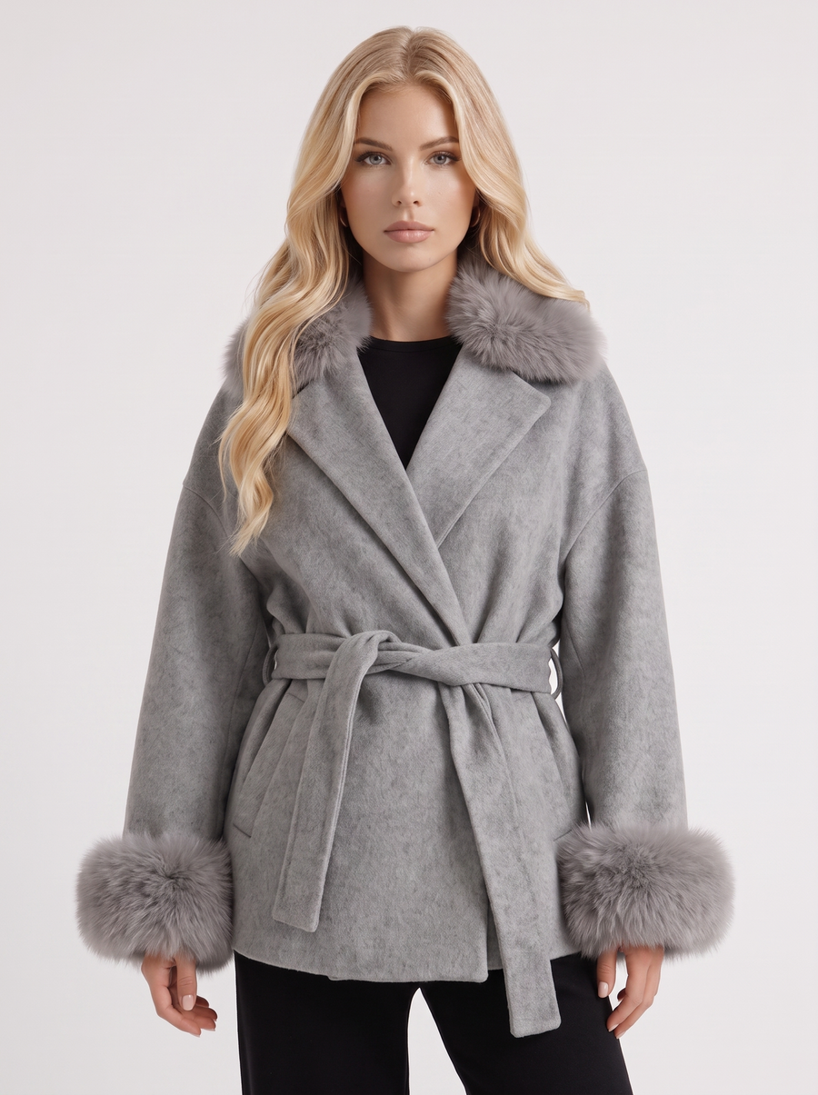 Cordelia Wrap Jacket - Gray