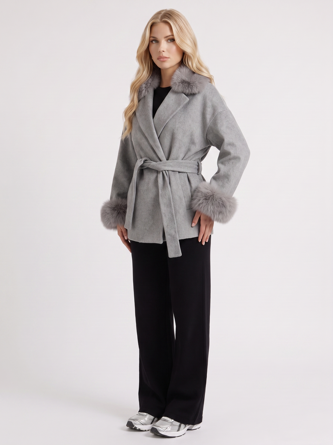 Cordelia Wrap Jacket - Gray