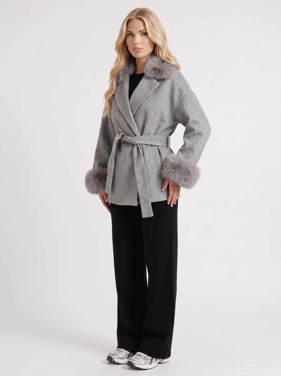 Cordelia Wrap Jacket - Gray