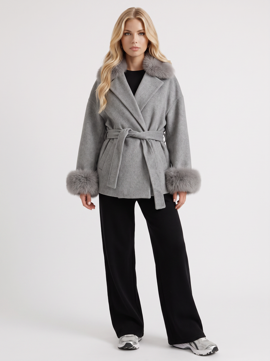 Cordelia Wrap Jacket - Gray