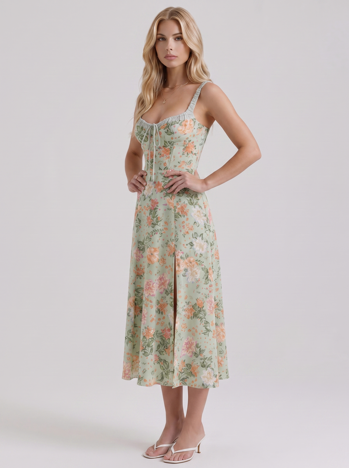 Cosette Floral Midi Dress - Green
