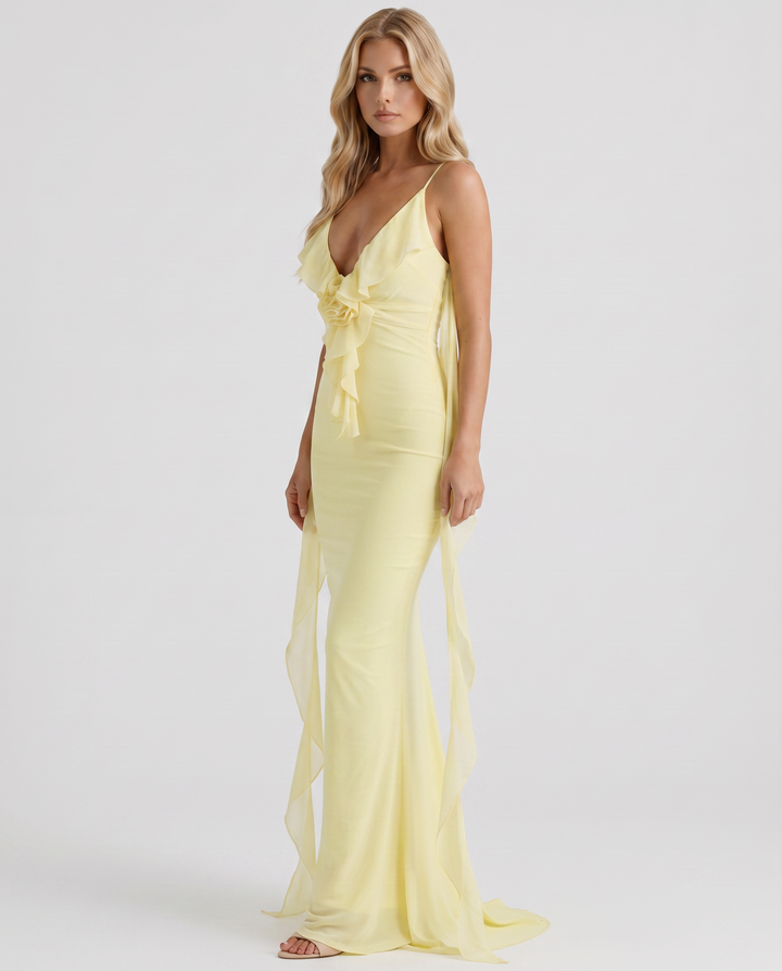 Daniela Slip Maxi Dress - Yellow
