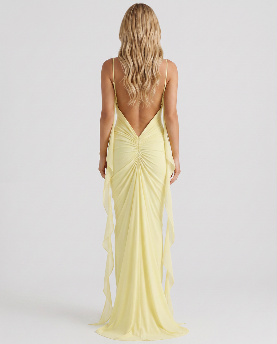 Daniela Slip Maxi Dress - Yellow