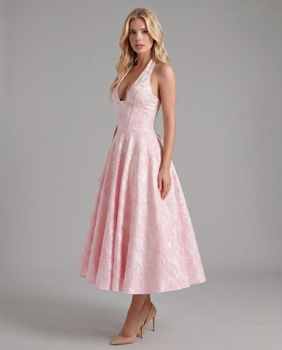 Effie Midi Dress - Blush