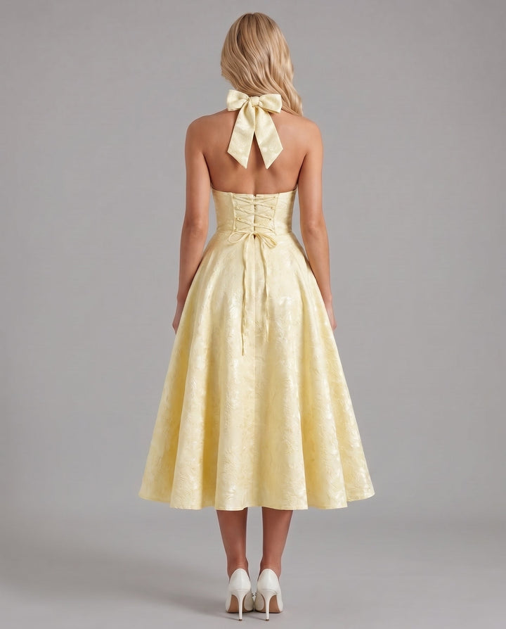 Effie Midi Dress - Lemon