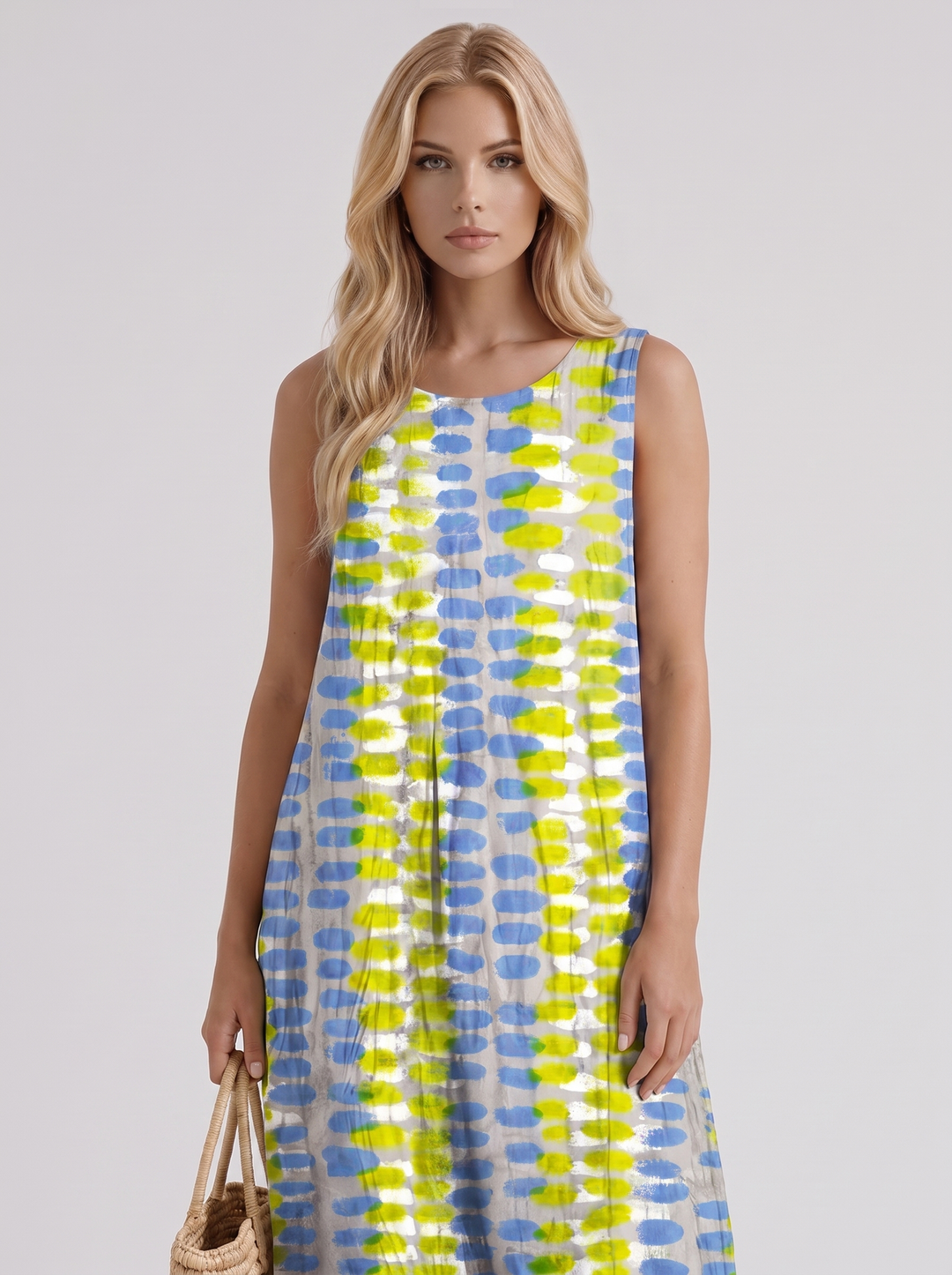 Elara Printed Midi Dress - Multicolor