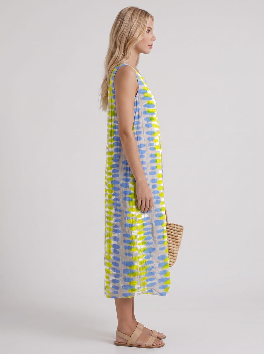 Elara Printed Midi Dress - Multicolor