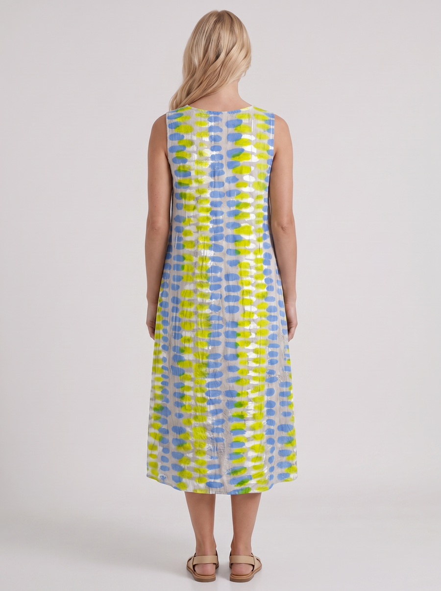 Elara Printed Midi Dress - Multicolor