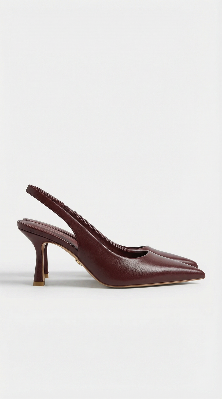 Elizabeth Pointed Toe Slingback Heel Sandals - Burgundy