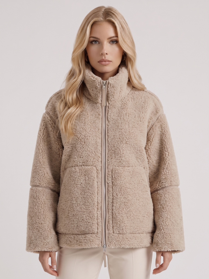 Emmeline Teddy Jacket - Beige