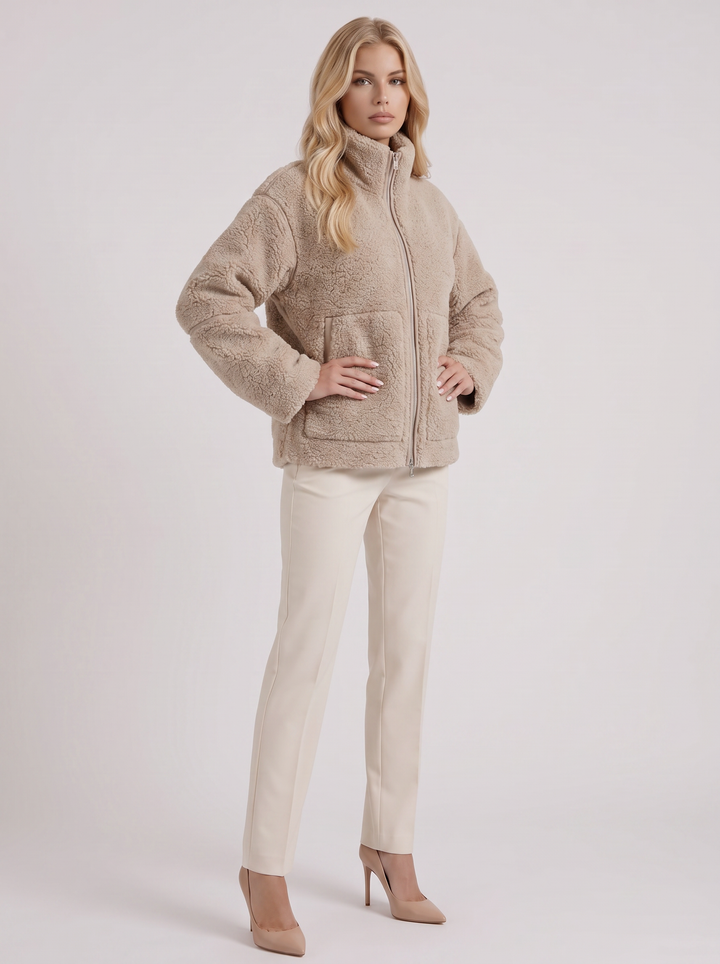 Emmeline Teddy Jacket - Beige