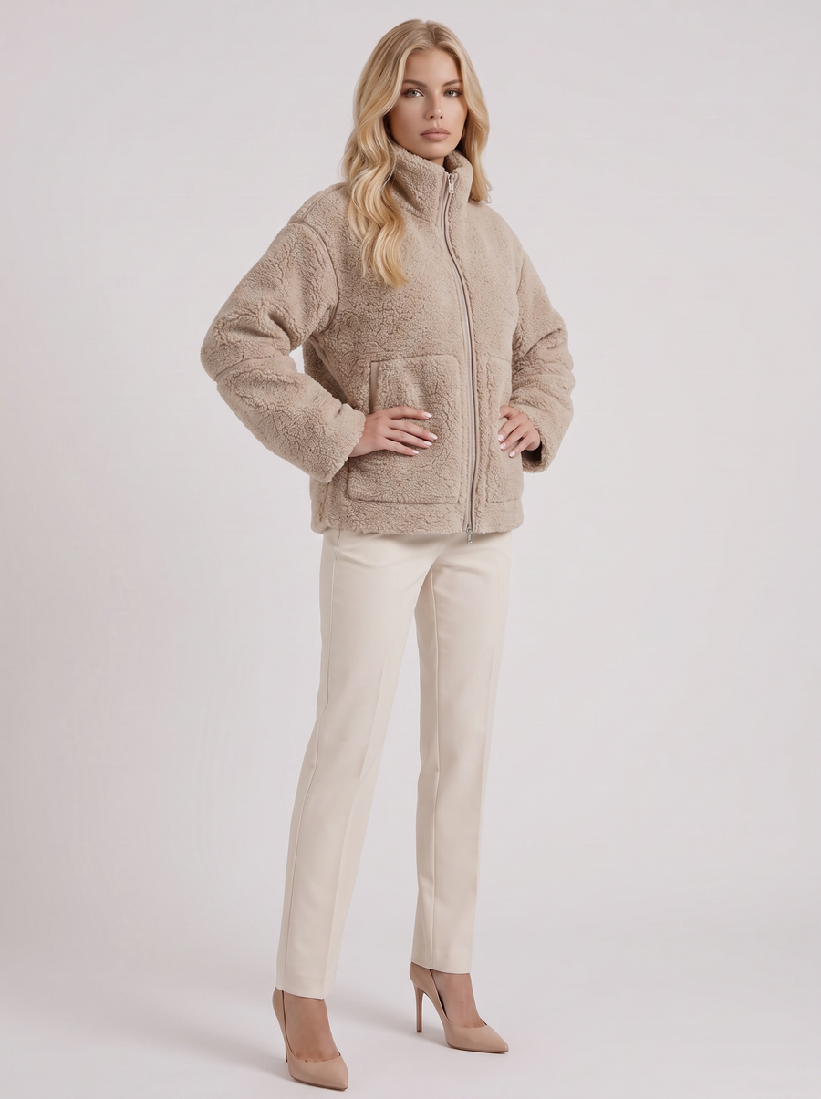 Emmeline Teddy Jacket - Beige