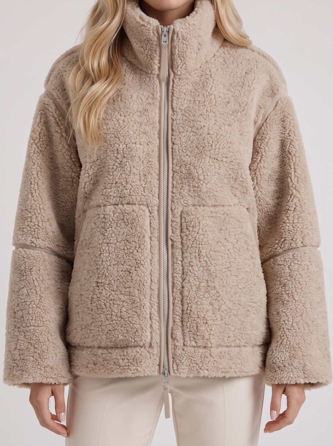 Emmeline Teddy Jacket - Beige