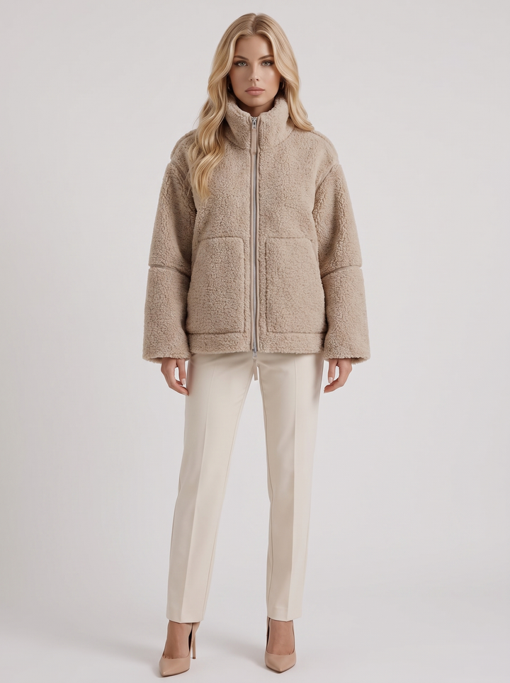 Emmeline Teddy Jacket - Beige