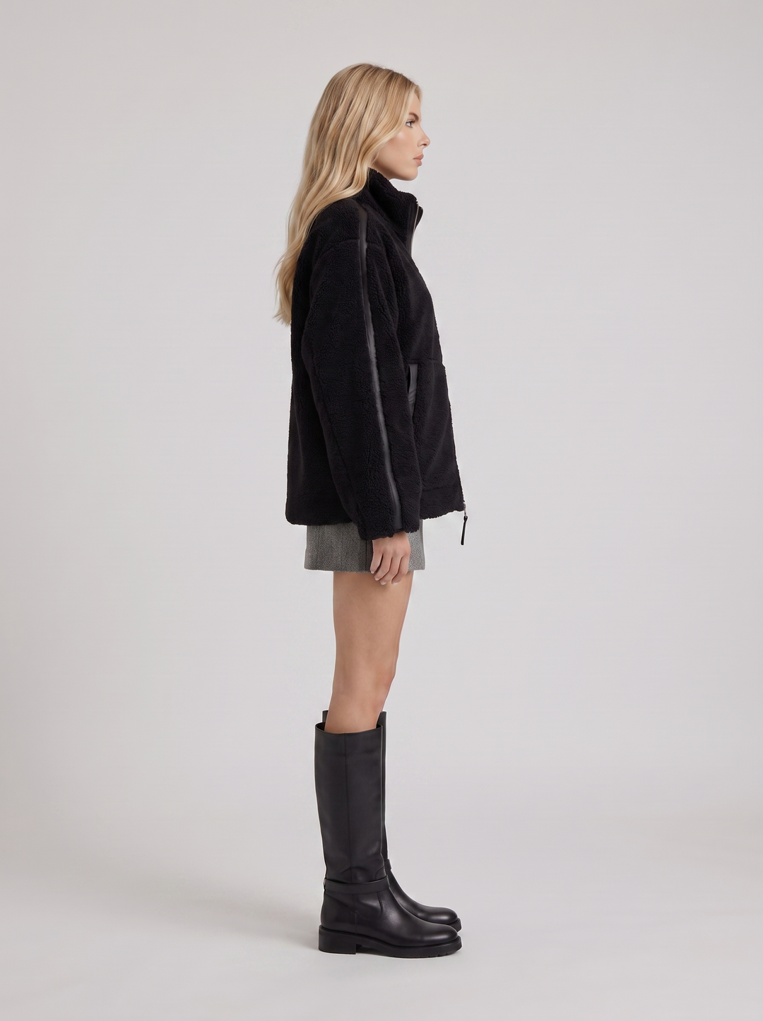 Emmeline Teddy Jacket - Black