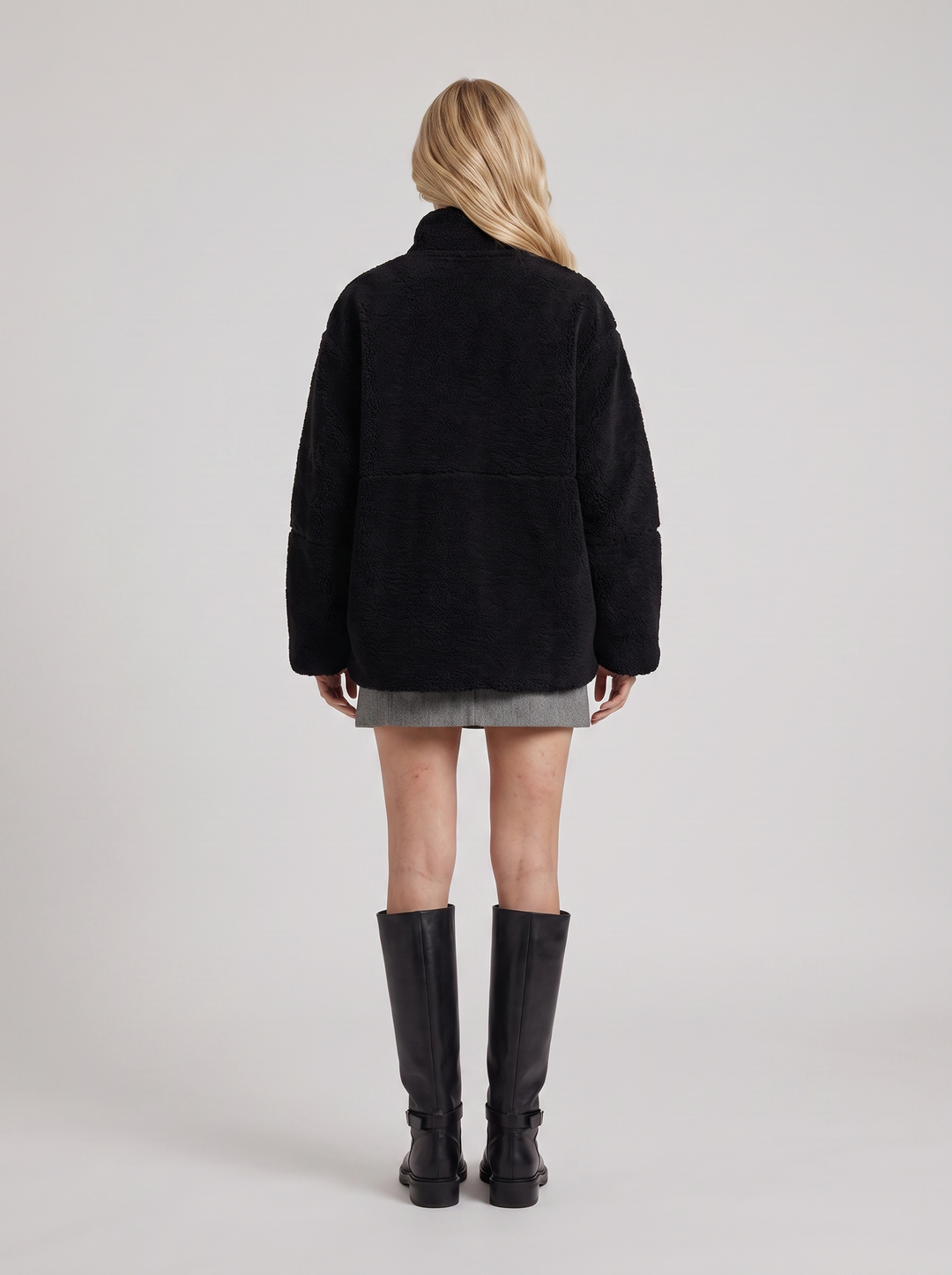 Emmeline Teddy Jacket - Black
