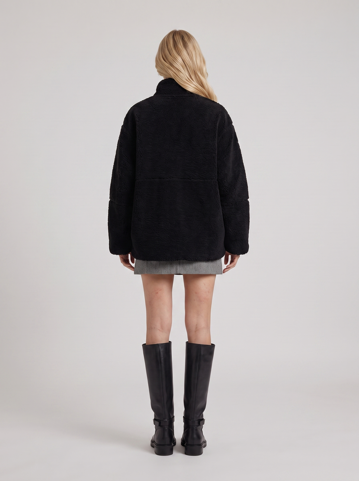 Emmeline Teddy Jacket - Black