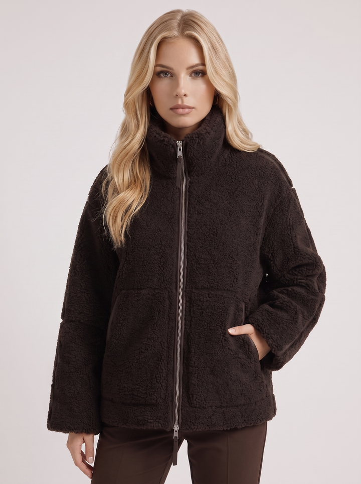 Emmeline Teddy Jacket - Chocolate